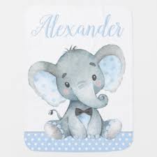 Wendy bellissimo reversible baby elephant blanket with baby elephant in gray and white. Elephant Baby Blankets Zazzle