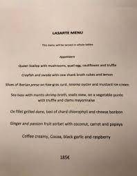Unos meses más tarde, en enero de 2006 tras una reforma exhaustiva. Lasarte Menu Picture Of Restaurante Lasarte Barcelona Tripadvisor