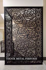 Lazer Kesim Gul Desenli Paravan Screen Design Privacy Screen Metal Screen