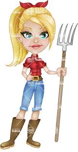 Pretty Farmer Girl Cartoon Vector Character 112 Illustrations Holding Pick Fork Graphicmama Happy cartoon fork illustrations & vectors. pretty farmer girl cartoon vector