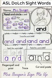 American Sign Language Dolch Preprimer Sight Word Practice Pages Level One Sign Language For Kids Sign Language Phrases Sign Language Lessons