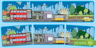 4961 city background night photos. Small World City Background Display Banner Teacher Made