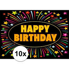 10x Verjaardagskaart Happy Birthday 21 X 14 8 Cm Bestellen Shoppartners Nl