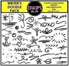 This Is A Collection Of Doodles Designed To Compliment Handwritten Text See The Example Image Above To See How The Graphics Can Clip Art Doodles Free Clip Art