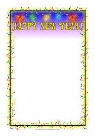 Happy New Year A4 Page Borders Sb3590 Page Borders New Years Eve Menu Christmas Writing Paper