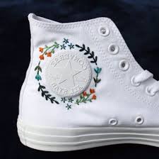 The beauty of this skill is it can be as simple or. Embroidery Shoes Converse Shoes Embroidered Shoes Denim Converse Girls Converse Flower Embroider Embroidered Converse Embroidered Shoes Embroidery Shoes