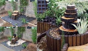 Diy backyard fountains and waterfalls. Build A Log Or Wood Slice Fountain For Backyard Amazing Diy Interior Home Design