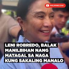 Ibinahagi ni dating bise presidente Leni Robreno na nais niyang manilbihan  ng ilang termino bilang alkalde ng Naga kung sakaling manalo sa 2025  midterm elections. “I think, kapag kumakandidato ka for the