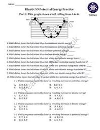 Worksheet Kinetic Vs Potential Energy Product From Mrterrysscience On Teachersnotebook C Potential Energy Kinetic And Potential Energy Energy Science Projects