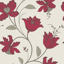Floral seamless pattern with leaves and berries in wine red, pink and cream colors. 50 Red And Cream Wallpaper On Wallpapersafari