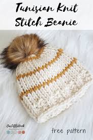 The slip knot is the very first thing you must make before starting most knitting projects. Tunisian Knit Stitch Beanie Free Crochet Pattern Onelittlehook