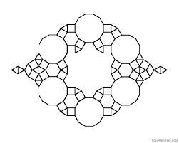 Geometric bowing penguin coloring page. Simple Geometric Coloring Pages For Kids Coloring4free Coloring4free Com