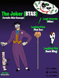 How many items does it contain? Fortnite Skin Concept The Joker Skin I Want The Dark Knight Joker Umbrella Fortnitebr