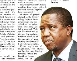 REMOVAL OF FORMER PRESIDENT EDGAR LUNGU'S IMMUNITY NOT PRIORITY
