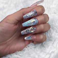 #nailstyle #nails2inspire #nail biting #bad habit #ombre nails #pink nails #square nails broadway nails matte strong g145 dreamer. Blue And White Ombre Nails With Diamonds Novocom Top