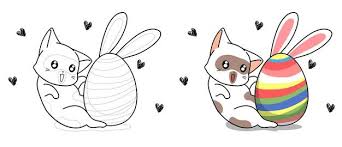 Use pink, red, and all the colors of the rainbow to decorate this valentine's day bunny. Premium Vector Cats And Hearts In Valentine Day Cartoon Coloring Page For Kids