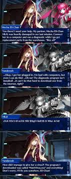 Mecha Eli Chan A You There I Need Your Help My Partner Mecha Eli Chan O Mk Ii Was Heavily Damaged In Our Last Mission Connect B Her To A Computer And Run A