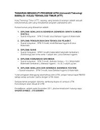 Pemberitahuan dan menjamin masa hadapan ! Tawaran Mengikuti Program Uitm