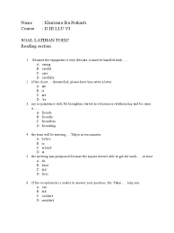 Contoh Soal Toeic Listening Dan Pembahasannya Lasopamoms