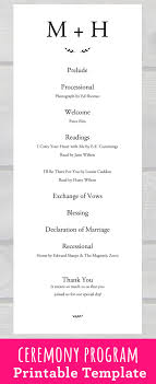 Wedding Ceremony Program Template Pdf Printable For Your Rustic Or Classic Weddi Wedding Ceremony Programs Wedding Ceremony Programs Template Ceremony Programs
