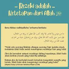 Terkadang turun di pedesaan tidak di perkotaan atau sebaliknya dan begitu. Allah Telah Tetapkan Rezeki Kita