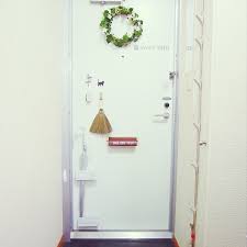 セリア ドアフックのインテリア実例 roomclip ルームクリップ entrance ダイソー マグネット ドア 収納 ウォールステッカー 100均 インテリア インテリア 実例 ドアフック