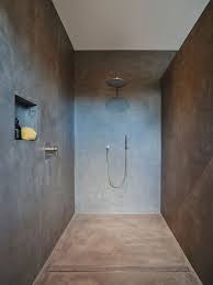 Eine Dusche Ohne Fliesen Dusche Fliesen Concrete Bathroom Concrete Shower Apartment Bathroom