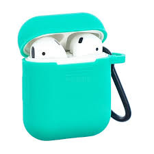 Non Slip Soft Silicone Case For Apple Airpods Green Airpods 1 2 Cases Guuds Silicon Case Earbuds Case Airpod Case