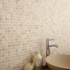 Carrelage terrasse immitation bois.avant et après. Mosaique Mineral Travertin Artens Ivoire 2 3x2 3 Cm Home Decor Grey Bathroom Tiles Beige Bathroom