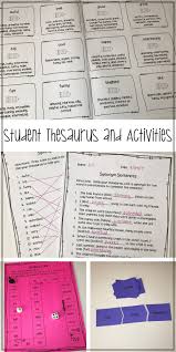 Improve Student Vocabulary And Writing With This Student Thesaurus And Activities Packet Thesaurus Activities Teaching Writing Upper Elementary Resources