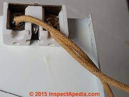 Thjis material is friable and an extremely high risk of exposure if disturbed History Of Old Electrical Wiring Identification Photo Guide