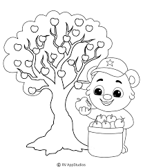 1024x792 awesome fruit basket coloring pages design printable coloring sheet. Apple Tree Coloring Pages For Kids