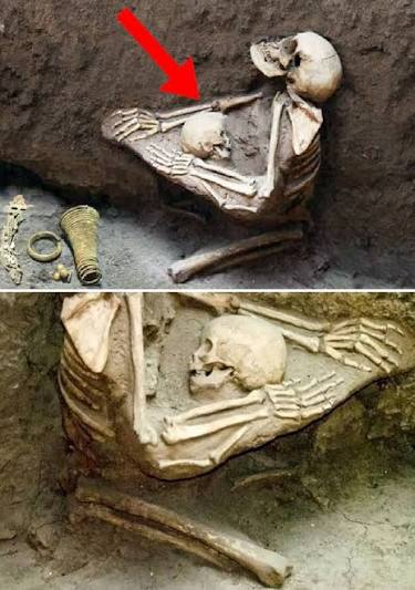 Ancient mother and child skeletons found embracing in China