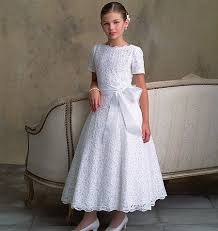 Modest Doesn T Mean Frumpy Dressingwithdignity Www Colleenhammond Com Fancy Dress Patter Girls First Communion Dresses Communion Dresses Girl Dress Patterns