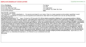 Hr Generalist Cover Letter