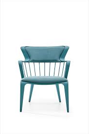 sancakli design ilk wooden armchair with metal cords upholstered sea green