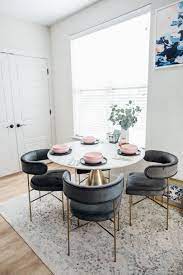 Easy Affordable Table Setting For Our Small Dining Room Color Chic Dining Room Small Apartment Dining Small Dining Room Decor