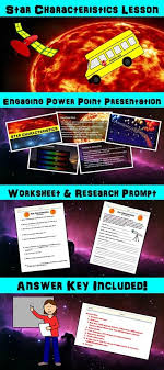Star Characteristics No Prep Lesson With Power Point Worksheet Research Prompt Worksheets Lesson Prompts
