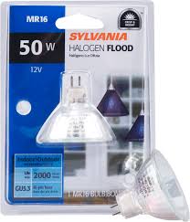 Sylvania Halogen Reflector Flood Lamp Mr16 Bipin Base 120v Light Bulb 50w Single Bulb