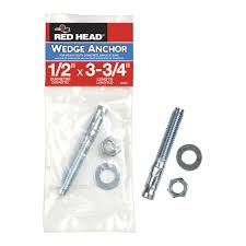 Steel wedge anchors are typically zinc or mechanically galvanized plated. Red Head Trubolt 1 2 Hex Nut Expansion Wedge Anchors At Menards