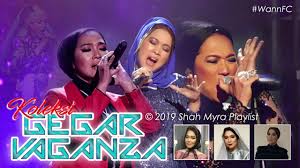 Gegar vaganza ialah sebuah rancangan televisyen realiti muzik malaysia terbitan astro yang menyaksikan penyanyi profesional lama atau berpengalaman dalam industri muzik di malaysia bersaing dalam satu pertandingan nyanyian. Wann Koleksi Gegar Vaganza Audio Version Youtube