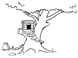 Illustration about hand drawn house. Treehouse Coloring Pages Best Coloring Pages For Kids