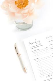 free daily planner printable digital download pdf hello bombshell