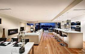 Scenic River Views And Indoor Outdoor Interplay Shape Classy Aussie Home Open Plan Kitchen Living Room Living Room And Kitchen Design Open Plan Kitchen Dining Living