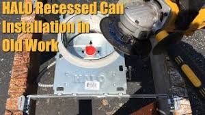 Recessed lighting is often used in areas where a pendant light can be an obstacle, such as a drop ceiling or in a soffit. How To Install New Construction Halo Recessed Cans In Old Work Youtube