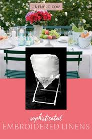 Embroidery Chair Backs For Folding Chairs In 2020 Small Backyard Wedding Chair Covers Wedding Beautiful Wedding Reception