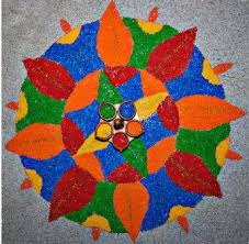 9 Different Round Rangoli Designs That You Can Draw Easily Freehand rangoli design with middle ganesh picture,it is a beautiful picture with freehand design easily we have to designed.it is a colourful image of new free hand rangoli designs 2013 rangoli designs and patterns 2013, free hand rangoli designs, images for new rangoli designs, rangoli. 9 different round rangoli designs that