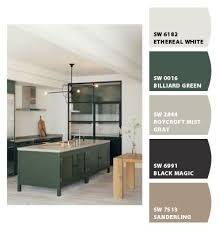 Paint Colors From Colorsnap By Sherwin Williams Green Kitchen Cabinets Dark Green Kitchen Kitchen Cabinet Design