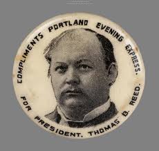 Thomas Brackett Reed campaign button, 1896