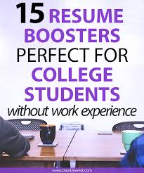 15 creative resume boosters for college